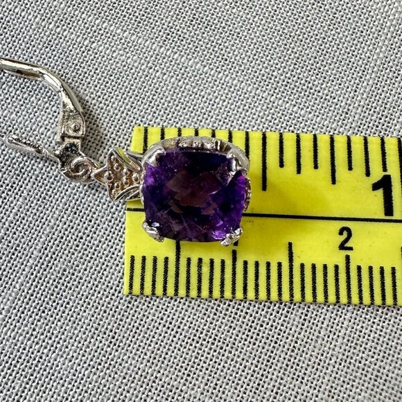 BBJ Deep Amethyst Sterling Silver Earrings - Picture 15 of 15